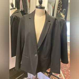 Old Navy Black Ponte Stretch One-Button Blazer - Size XL